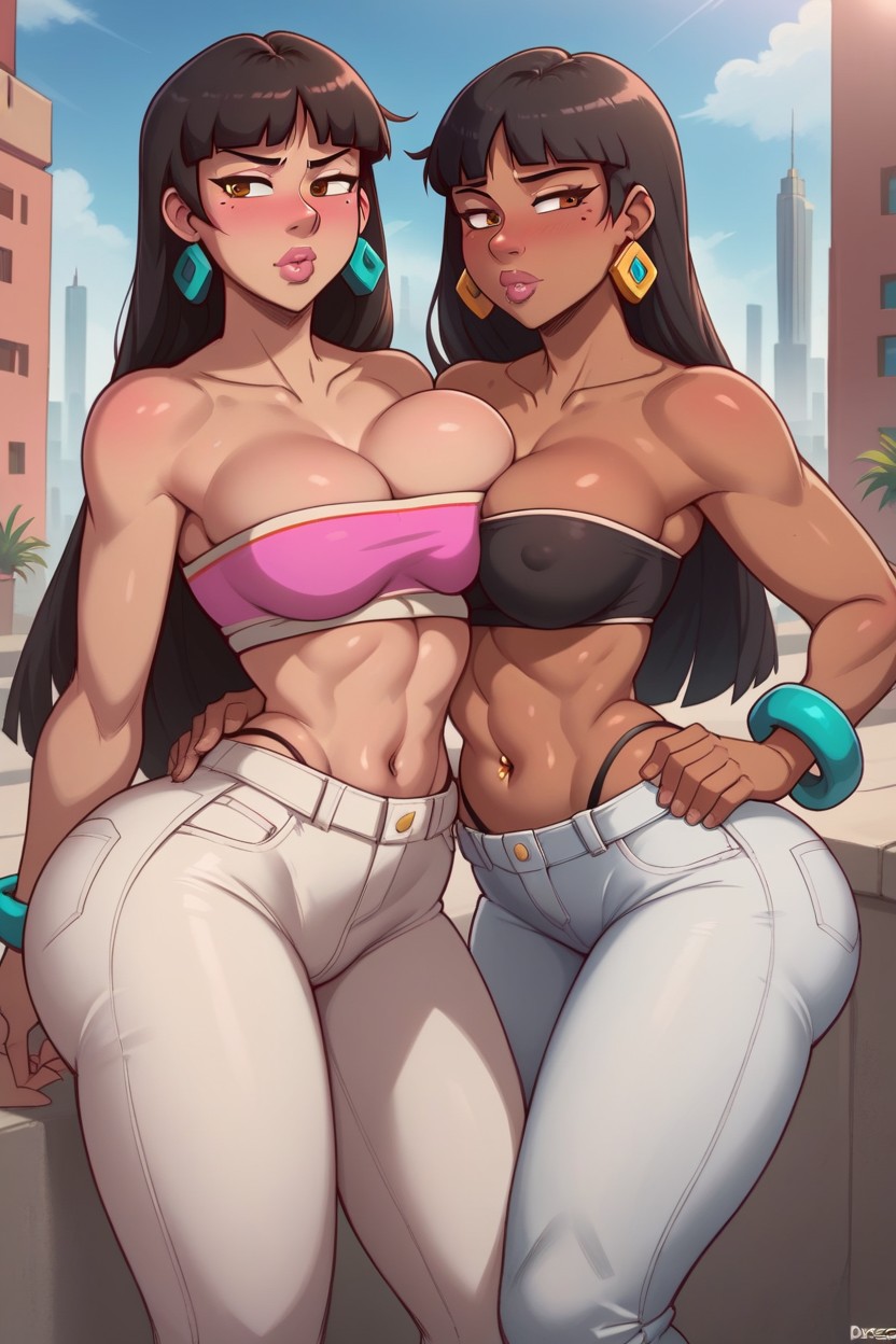 Duckface Lips, Thong, Earrings Hentai AI Porn