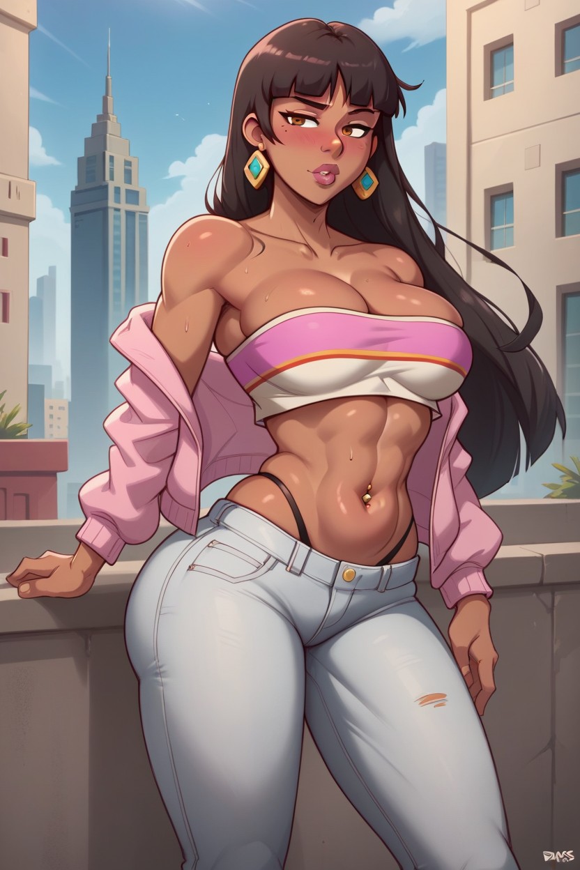 Waist, Fat Lips, Latina Hentai AI Porn