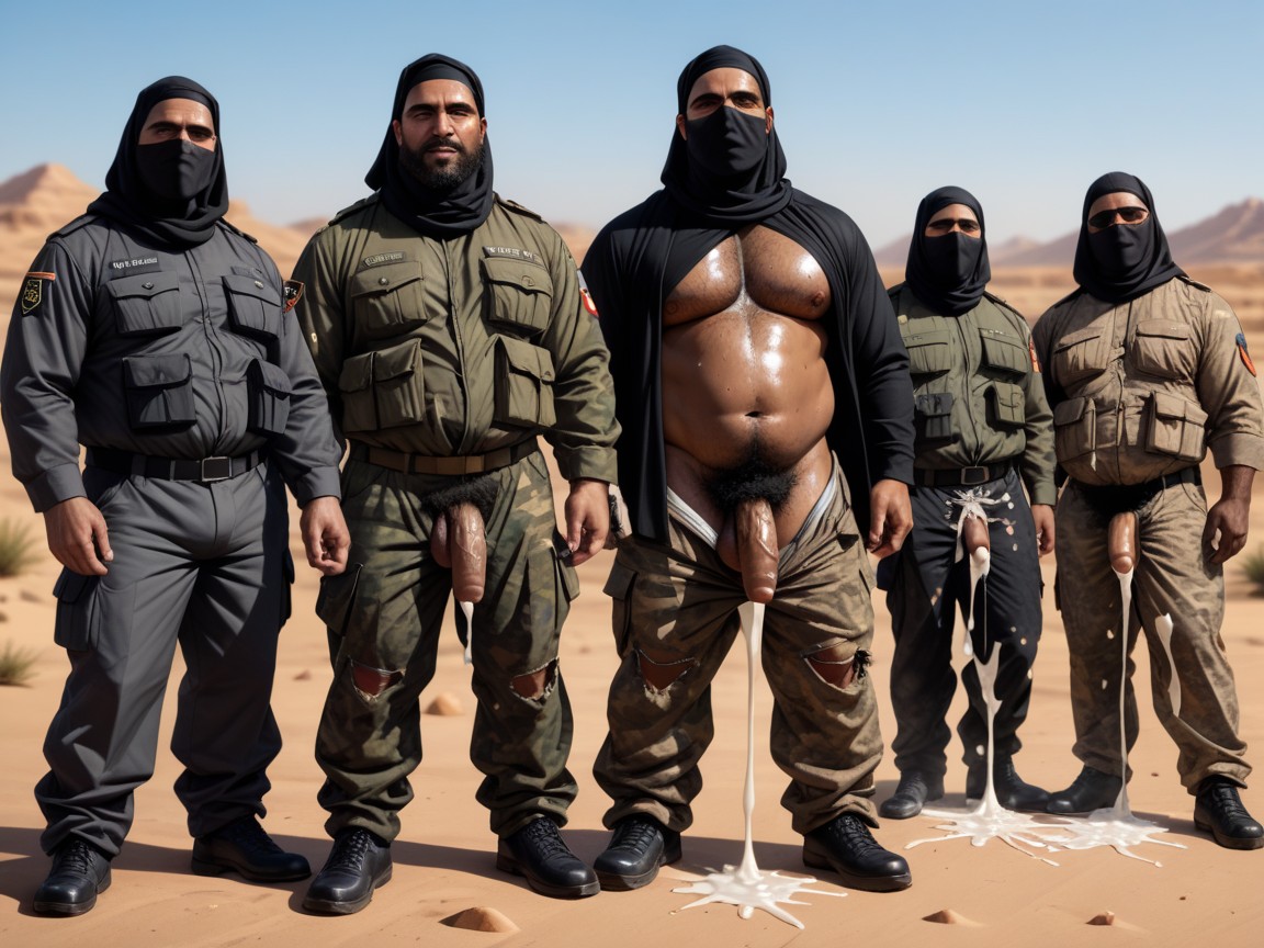 Big Balls Hanging, Long Beard, Hairy Chest AI Gay Porn