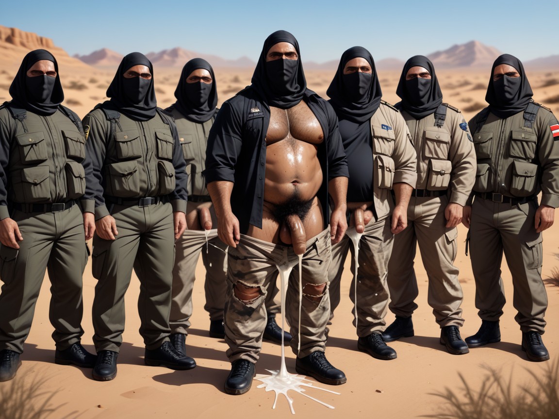 Open Fly, Thugs, Big Balls Hanging AI Gay Porn
