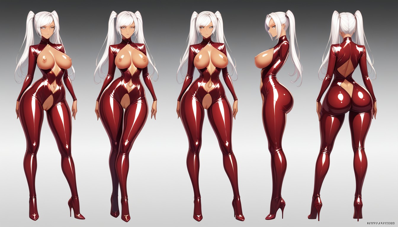 D, Skinny, Seamless Latex Hentai AI Porn