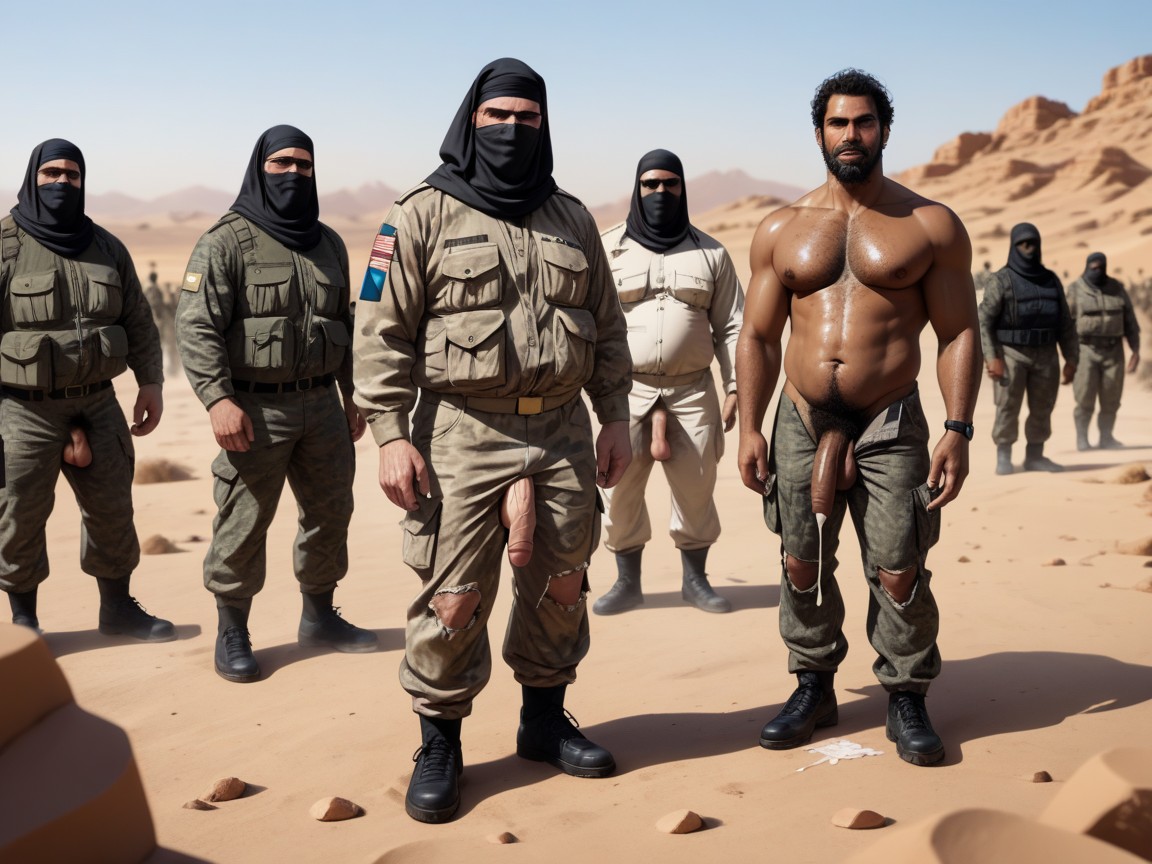 Camouflage, Showing Pubes, Pubic Hair AI Gay Porn