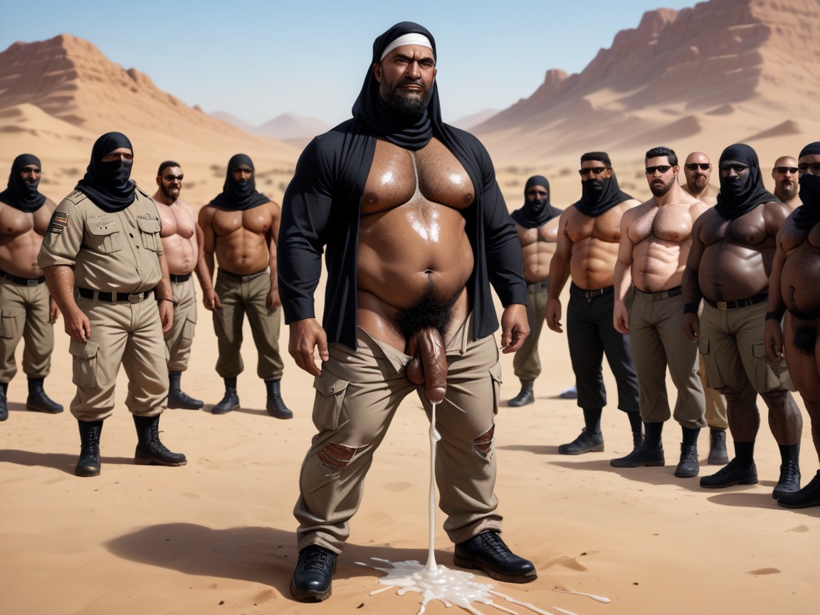 Desert, Light Skin African, Fat AI Gay Porn