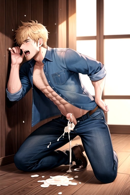 Sideview, Rolled Back Eyes, Sweaty Bodies AI Gay Porn