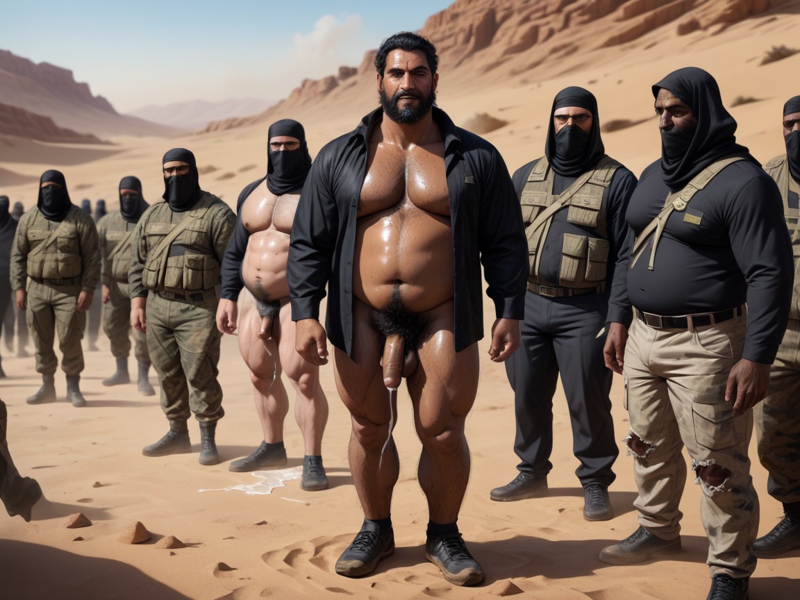 Black Headscarfs, Ripped Clothes , Black Hood AI Gay Porn