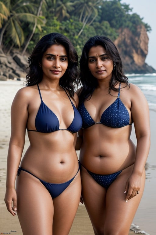 Both Are Standing On Beach, People, Indian Step Mother Travesti IA Pornô