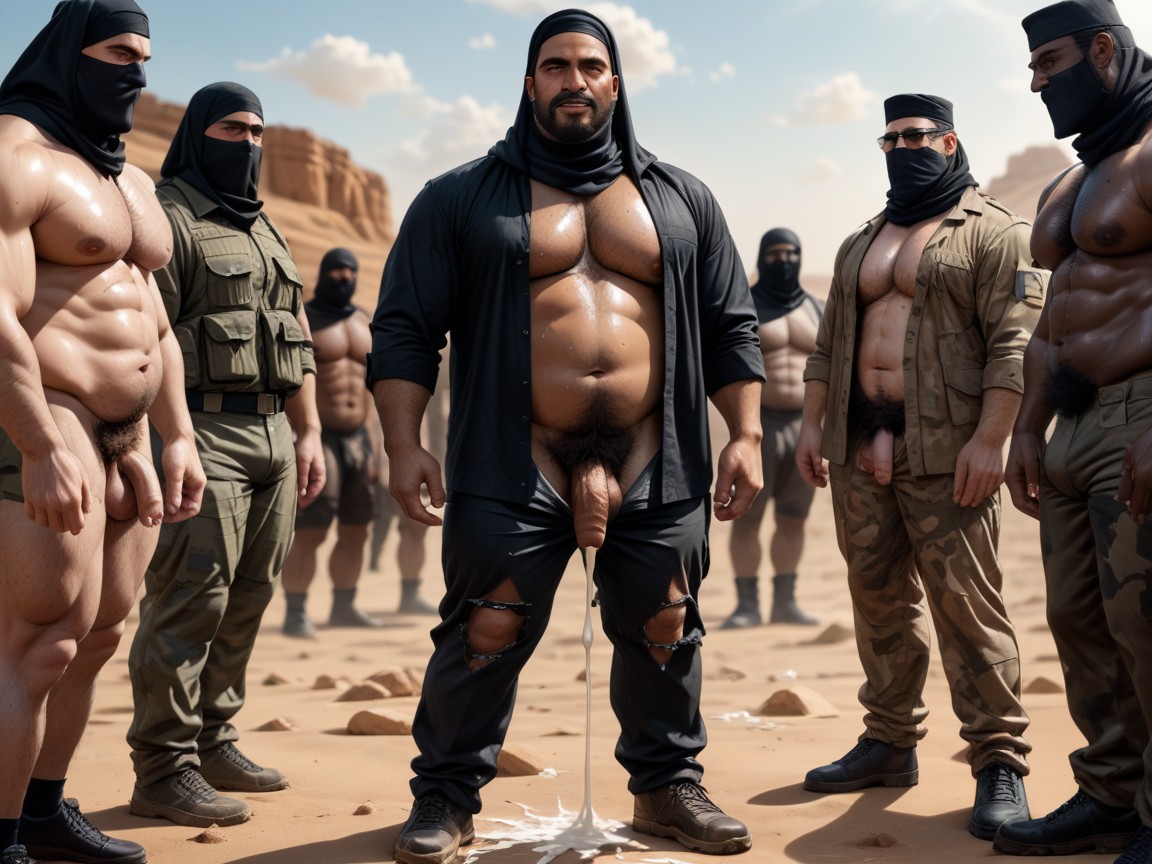 Hairy Pubes, Niqab, Black Hood AI Gay Porn