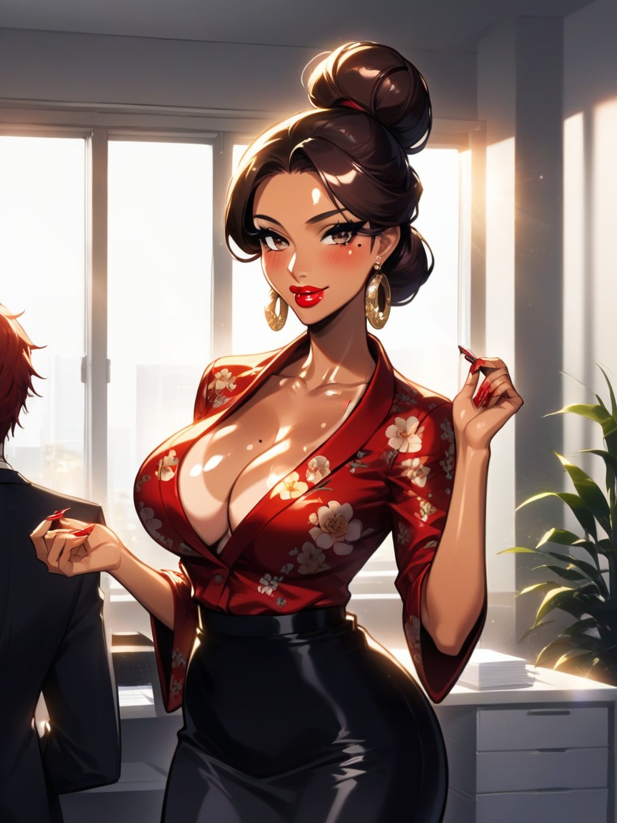 One Woman, Expensive Accessories, Light Makeup Hentai AI Porn