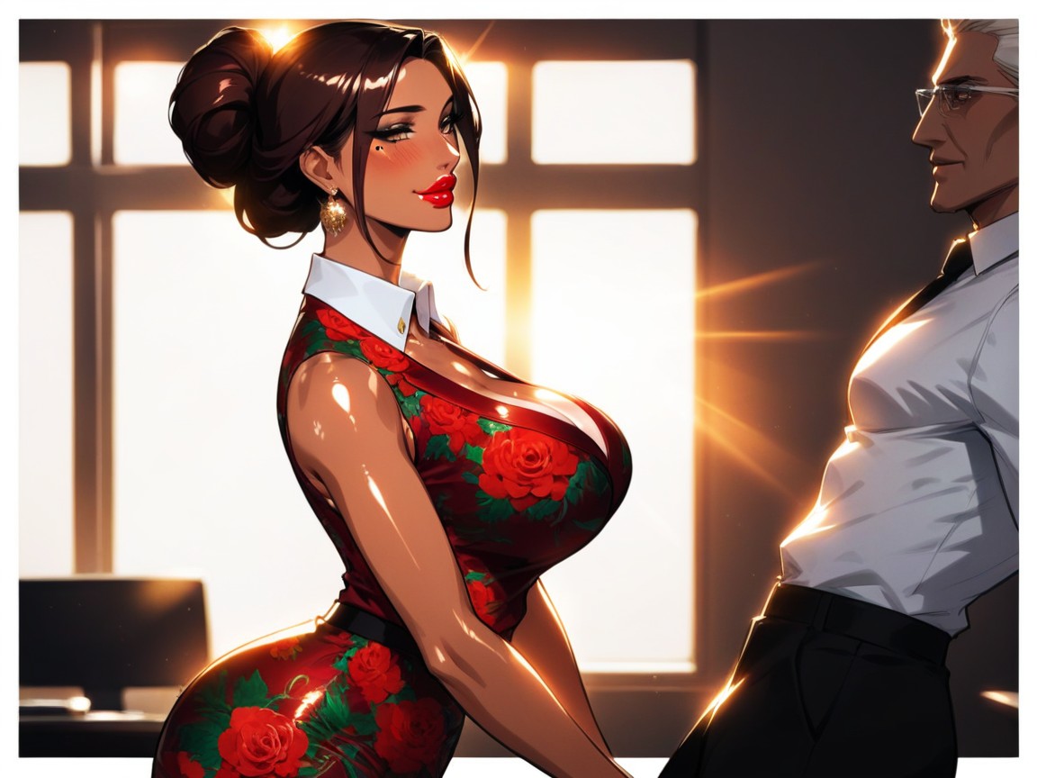 Large Breast, Vibrant Colors, God Rays Hentai AI Porn