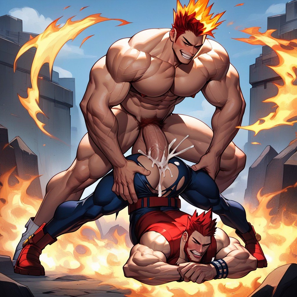 Endeavor Taller Than Bakugo, 매우 큰, 거대한 엉덩이헨타이 AI 포르노