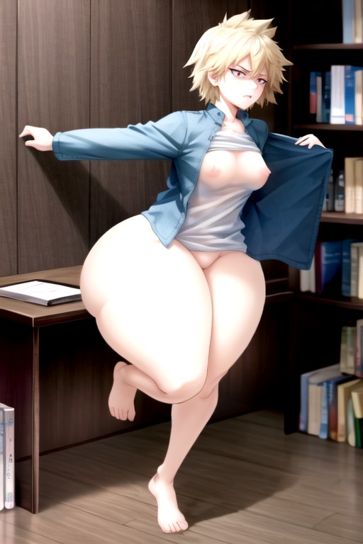 Bunda Extremamente Grande, Bakugou Mitsuki (my Hero Academia), Sala De Estudo Hentai IA pornografia