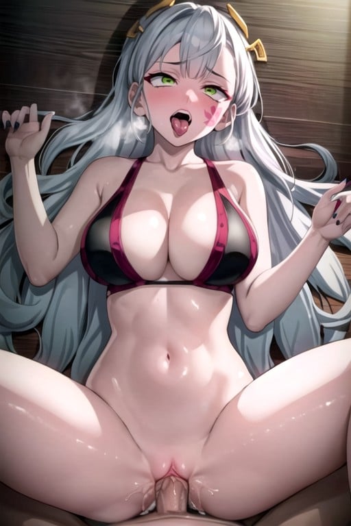 Ombligo Al Descubierto, Ahegao, Ropa AbiertaHentai IA