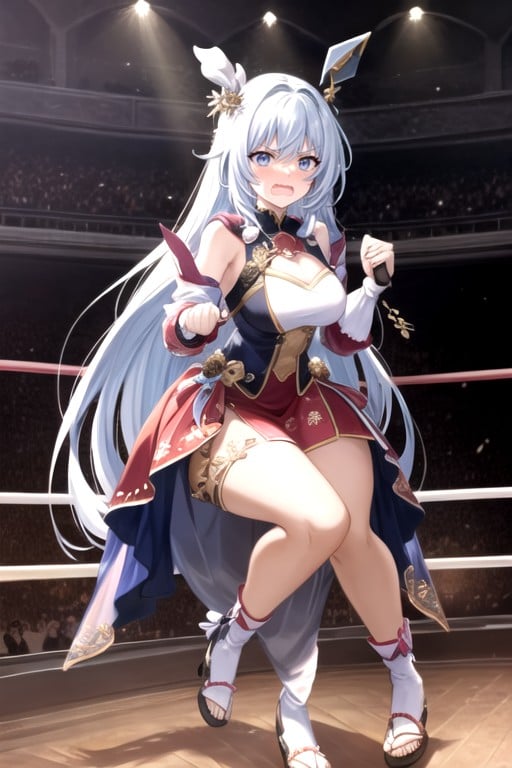 Luchadora, Carga De Princesa, Extremadamente Pesado En La Parte InferiorHentai IA