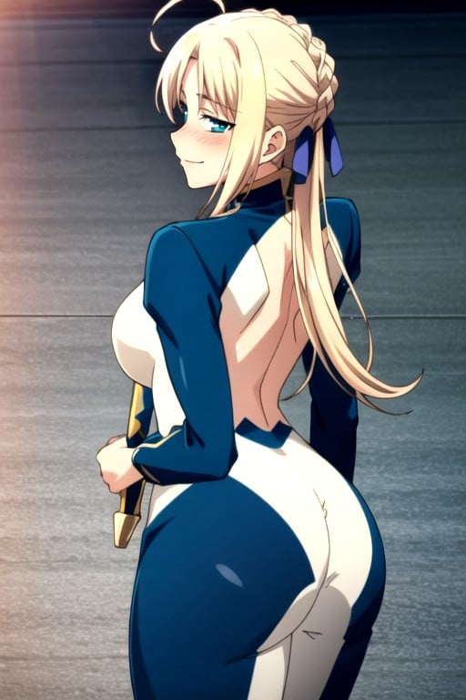 Artoria Pendragon, Looking At Viewer, Small Breast Shemale AI Porn