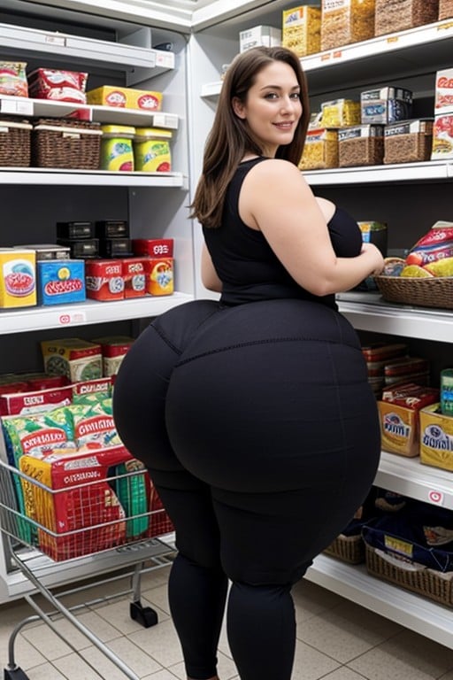 Legging, Massive Ass, Massive Breast Travesti IA Pornô