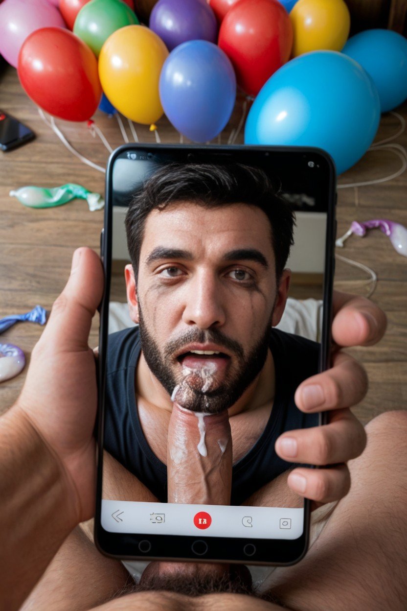 Fat Hairy Manly Circus Clown Being Fucked By A Massive Black Cock, Torn Rainbow Clown Costume, Tongue Out AI同性恋黄片