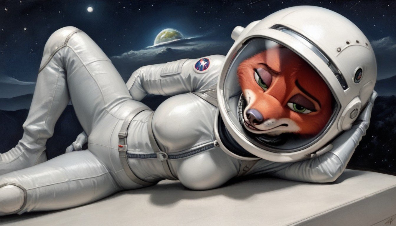 Long Legs, Look At View, Tight Spacesuit Porno IA Furry