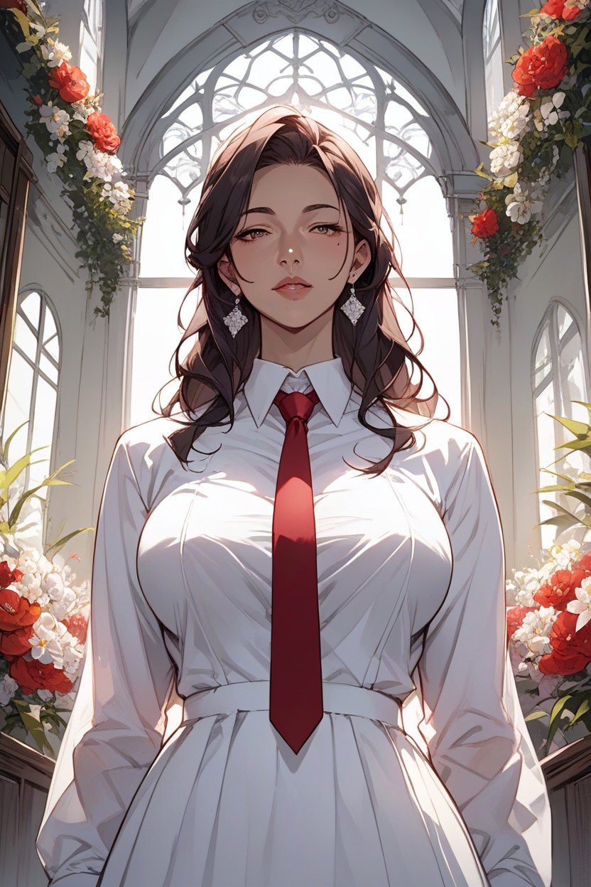 Wedding, Uniform, Front View Hentai AI Porn