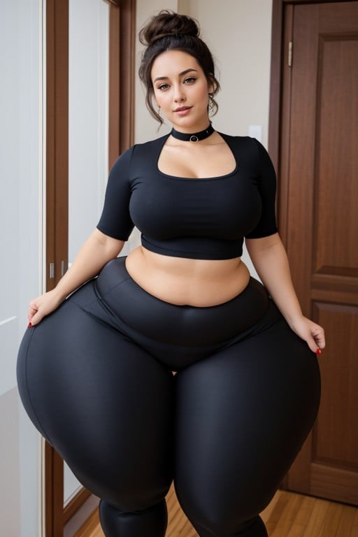 Disproportionately Huge Hyper Wide Hips, Seductive, Extremely Large Ass Shemale AI Porn