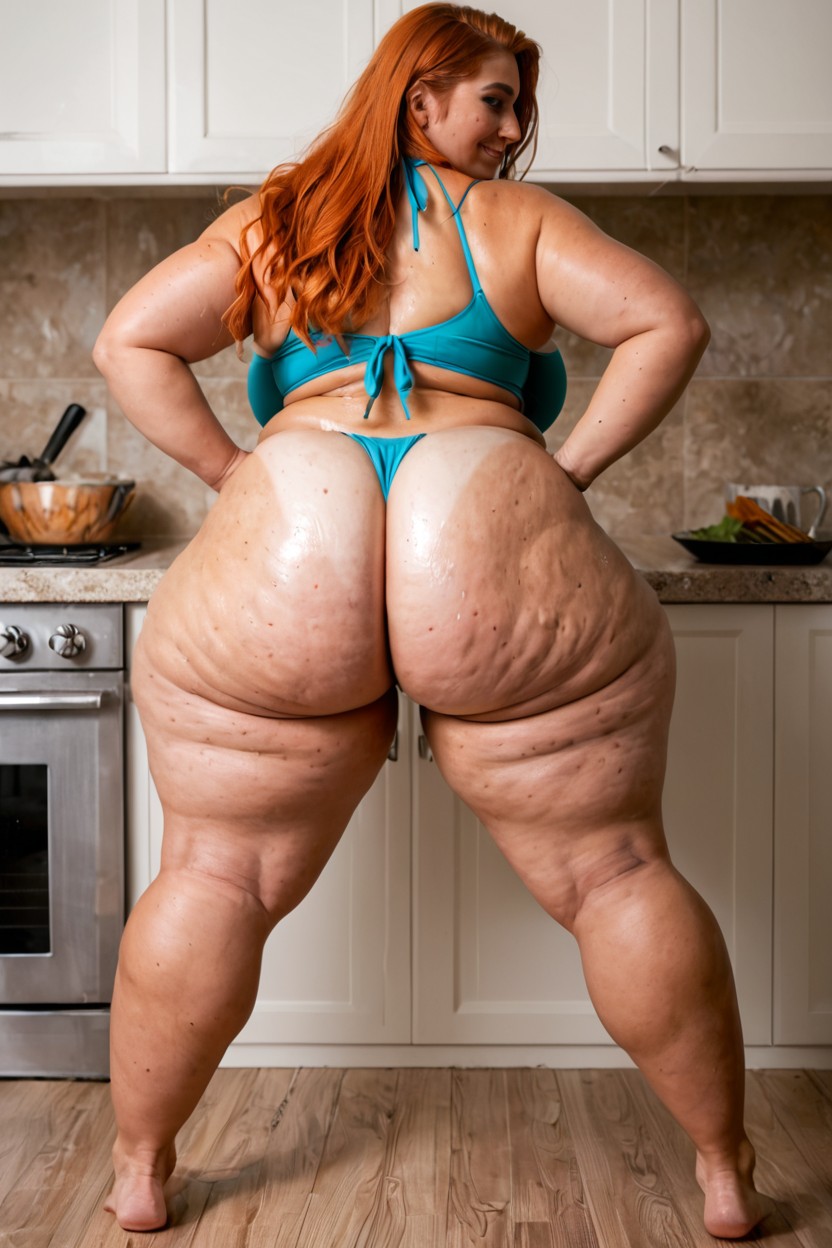 Standing, Massive Donkey Ass, Sweaty BBW AI Porn