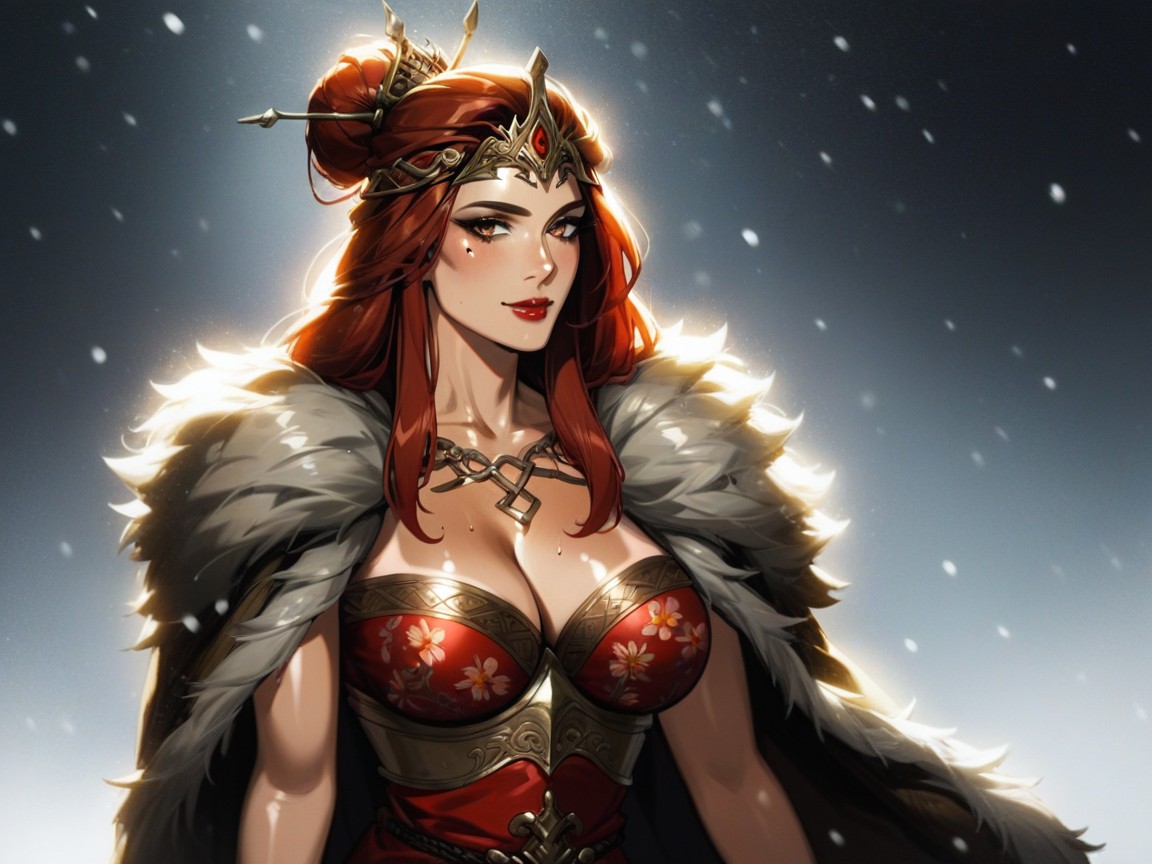 Hair Bun, High Brightness Effects, Viking Hentai AI Porn