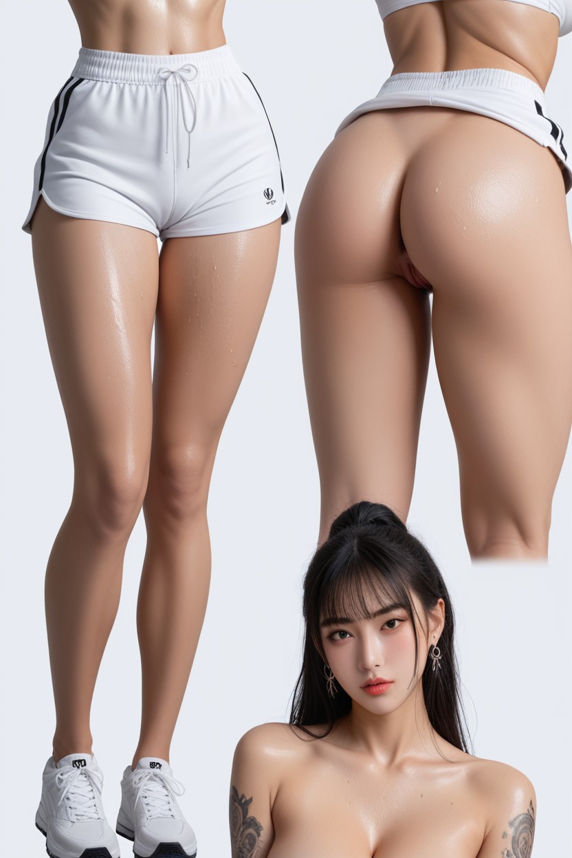 Ultra Tanned, Dark Skin, 20+ Porno IA Asiatique