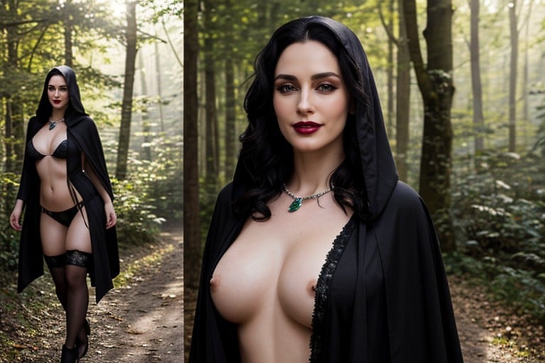 Slutty Lipstick, Emerald Eyes, Yennefer Of Vengerberg Shemale AI Porn