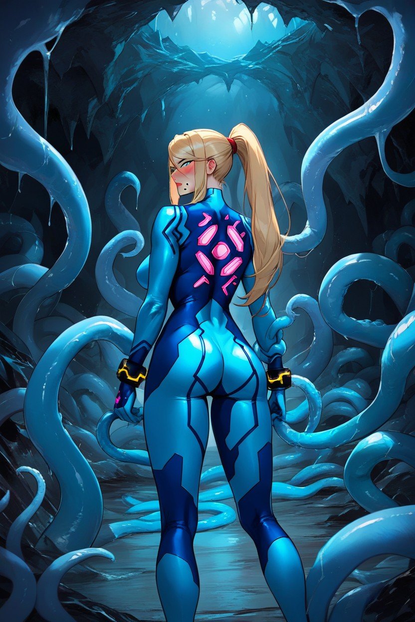 Samus Aran, Rounded Hips, NeckHentai IA