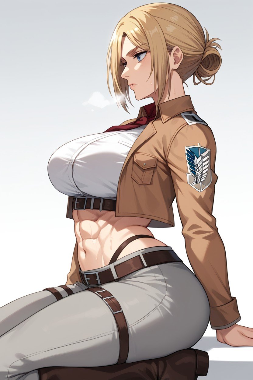 Abs, The Scout Regiment Costume, Rounded Ass Hentai AI Porn