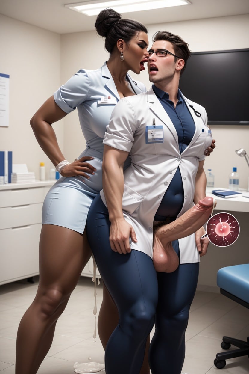Hospital, Male, Futa Behind Man Shemale AI Porn