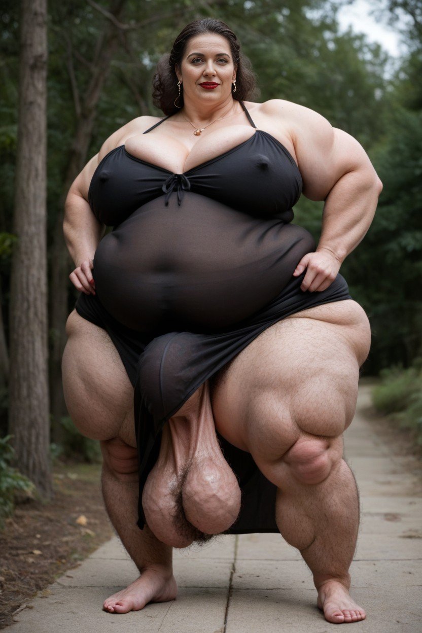 Fully Clothed, Ssbbw, Hairy Feet Hairy Ankles Hairy Bushy Thighs Like A Sasquatch Furry AI Porn