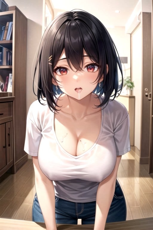 Pov, Very Short Hair, Excesive Cum Hentai AI Porn