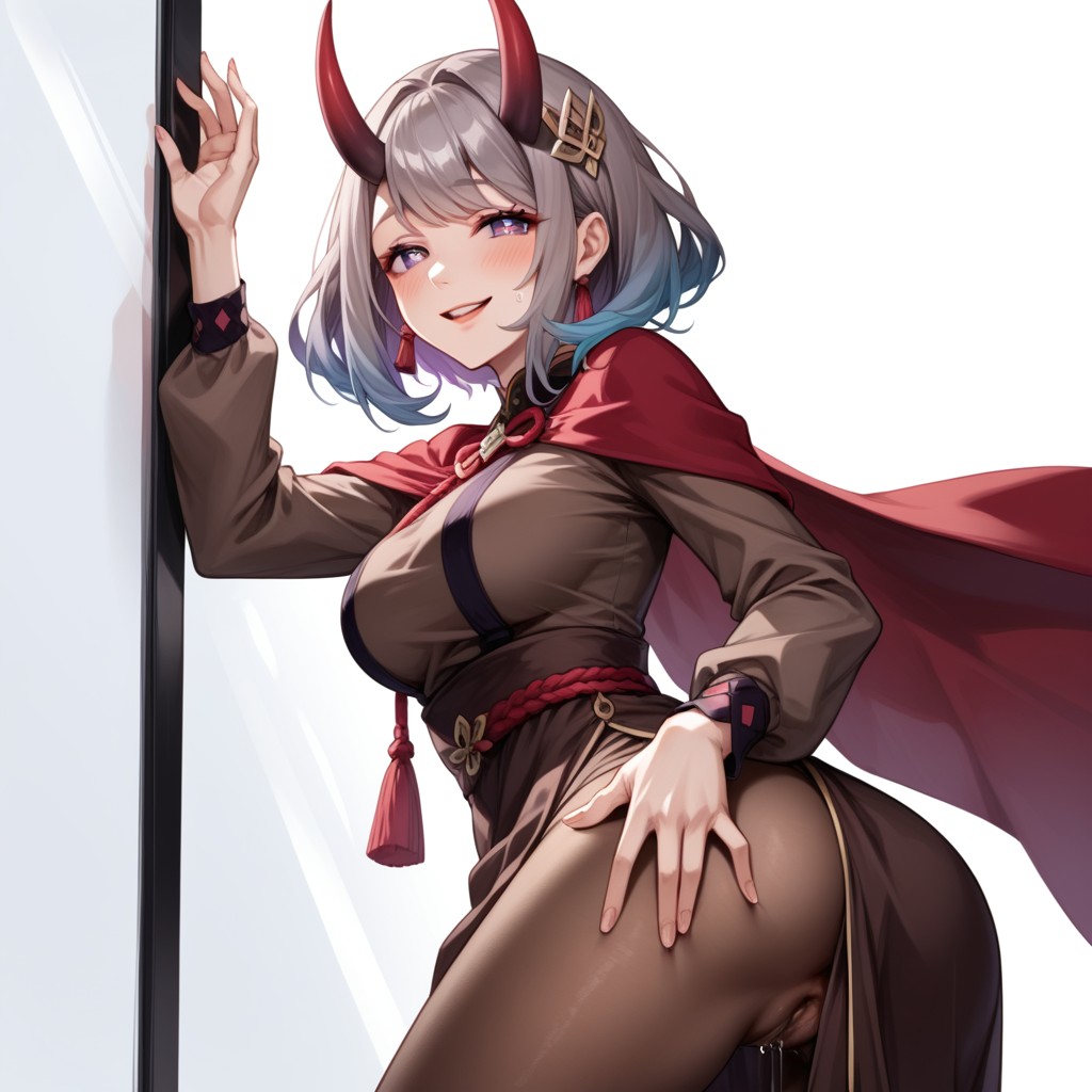 Diamond Shaped Pupils, Grey Hair, Pleasure Hentai AI Porn
