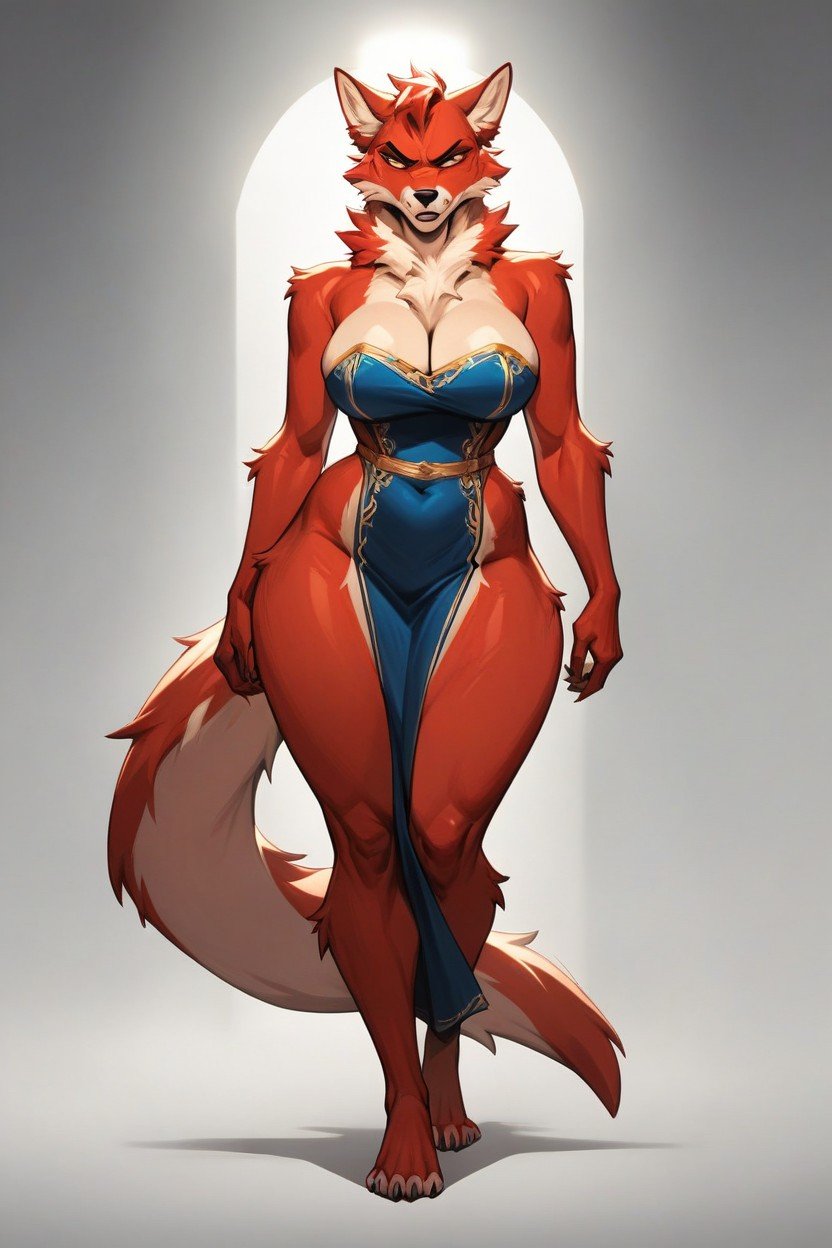 Full Body, Angry, Standing Furry AI Porn