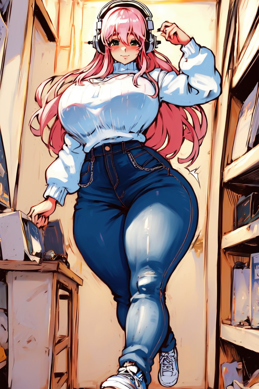 Award Winning Photo, Model, Super Sonico Anime AI Porn