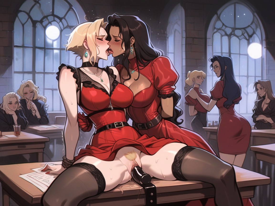 Night, Sweaty, Blonde Hair Hentai AI Porn