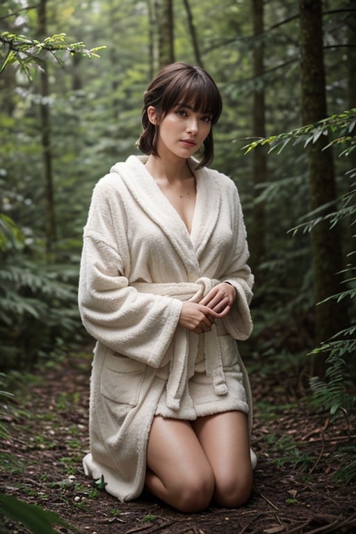 Bangs, Bathrobe, Forest Furry AI Porn