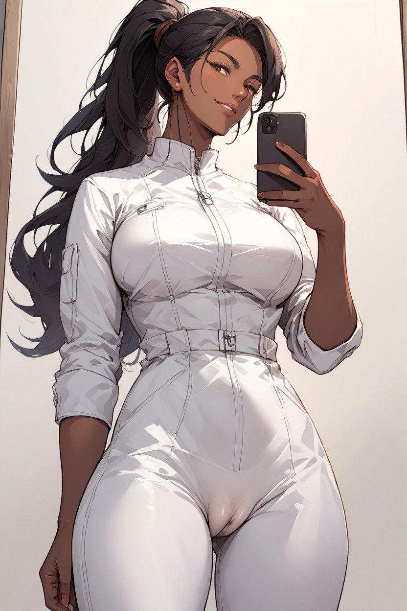 Long Hair, Black Hair, 小乳AI黄漫