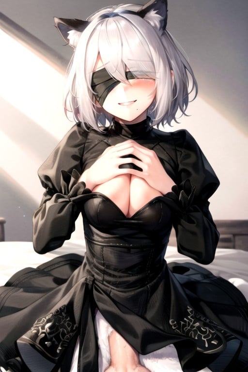 Serrer Les Seins, Baiser De Nichon (première Personne), Yorha No.2 Type B (nier: Automata)Porno IA transsexuelle