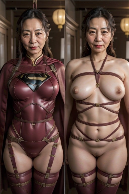 Super-héros, Écran Divisé, AsiatiquePorno IA transsexuelle