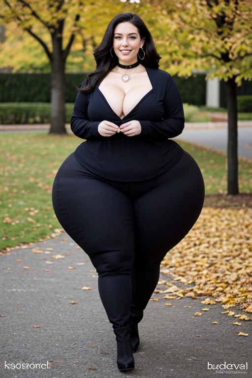 Ass And Hips Bigger And Wider Than Chest And Shoulders, Extremely Hyper Thick, Hyper Ass AI Porn
