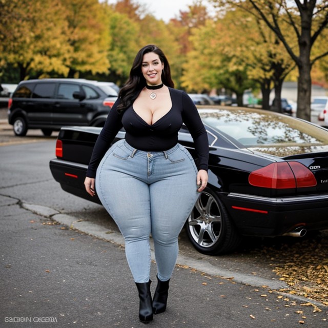 Extremely Large Ass, Ssbbw, Necklace AI Porn