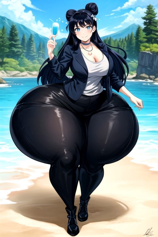 Massive Breast, Ultra Extra Wide Hips, Bottomheavy Hentai AI Porn