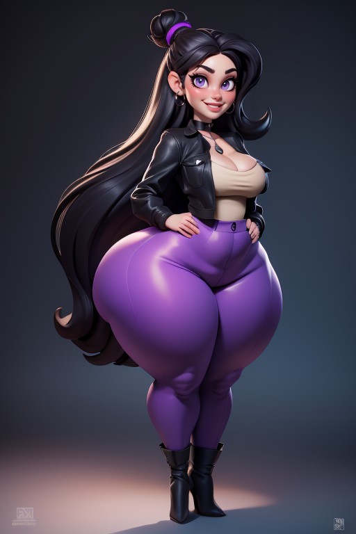 Long Length, Ultra Extra Wide Hips, Wide Heavy Hips Hentai AI Porn