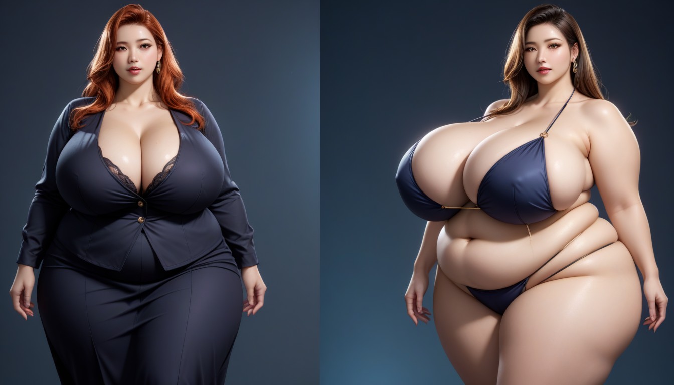 Thick Thighs, Breast Expansion, Extremely Large Ass BBW AI Porn