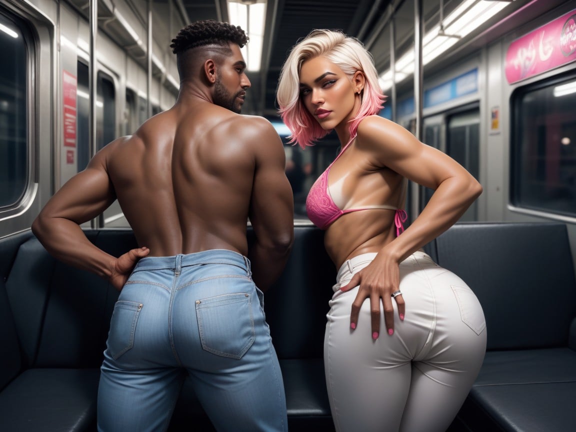 Ultra High Details, Real Photography, Neon AI Gay Porn