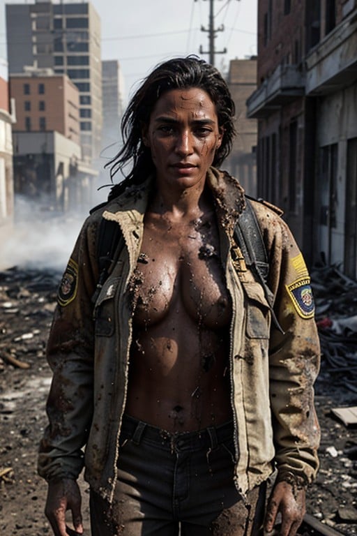 Apocalyptic Ambience, Sagging Breasts, Dirty ClothesHentai IA