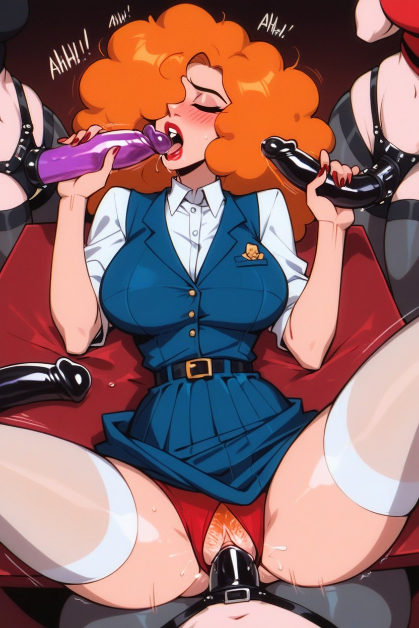Ginger Sara Bellum, Heavy Motion Lines, Moaning Hentai AI Porn
