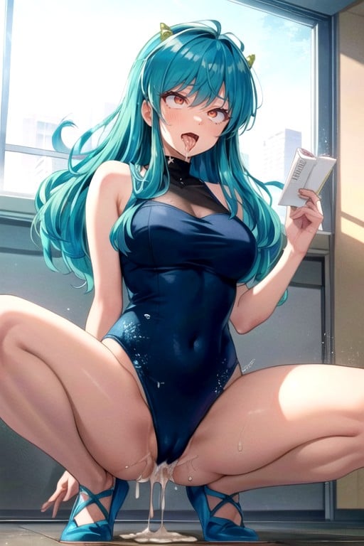 Creampie, Agachada, Lum (urusei Yatsura)Hentai IA