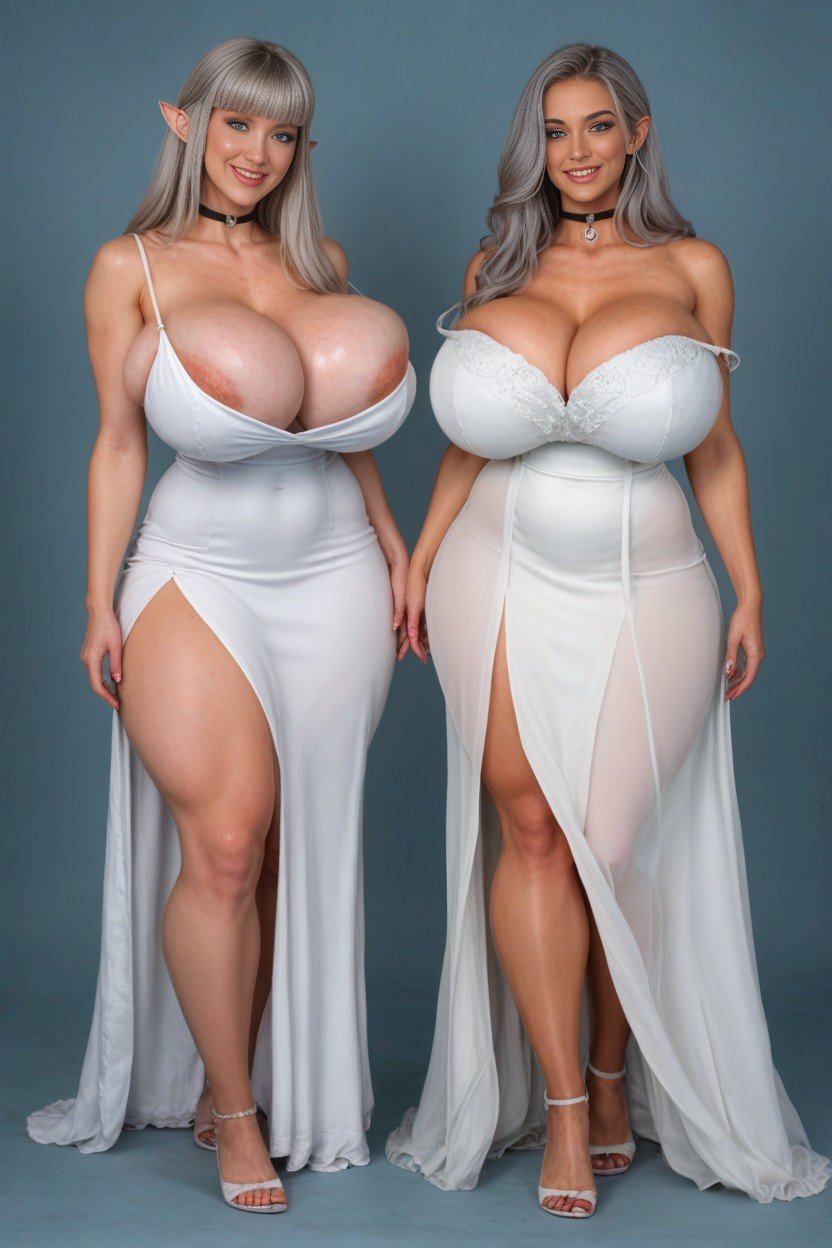 Hourglass Body Shape, Expansion Ass, Cleavage Travesti IA Pornô